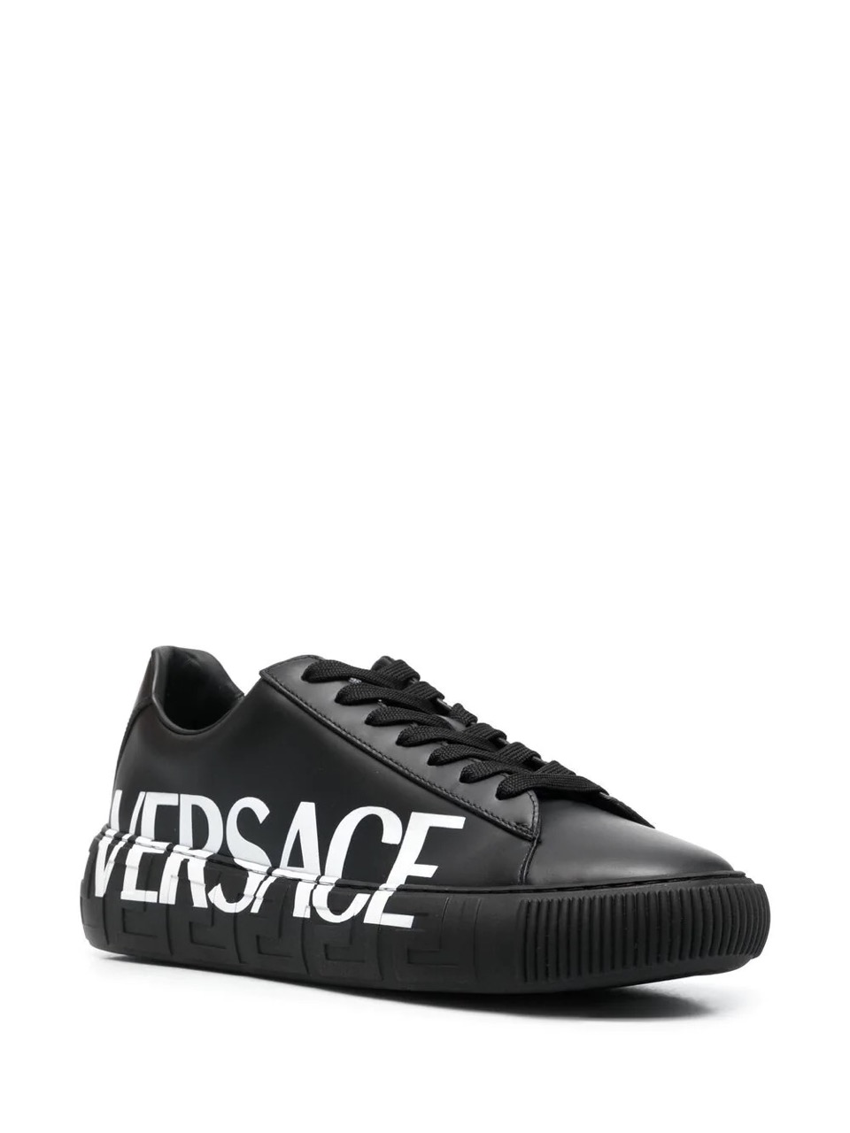 Alt Text: "Versace Greca Sole Logo Sneakers - stylish replica sneakers featuring a distinctive Greca design and premium materials, perfect for fashion-forward enthusiasts seeking high-quality shoes."