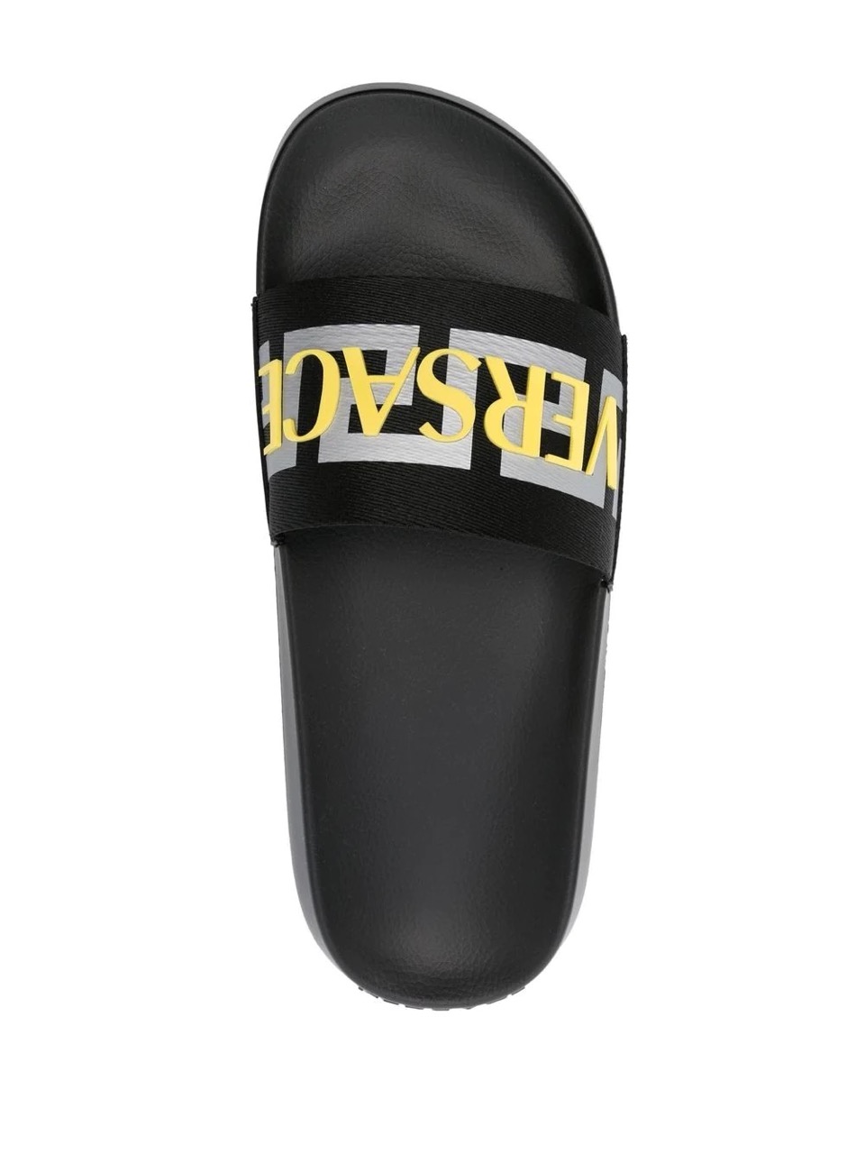SEO Alt Text: "Versace La Greca Raised Logo Slides - Stylish replica sneakers featuring a bold logo design, ideal for fashion enthusiasts seeking high-quality footwear."