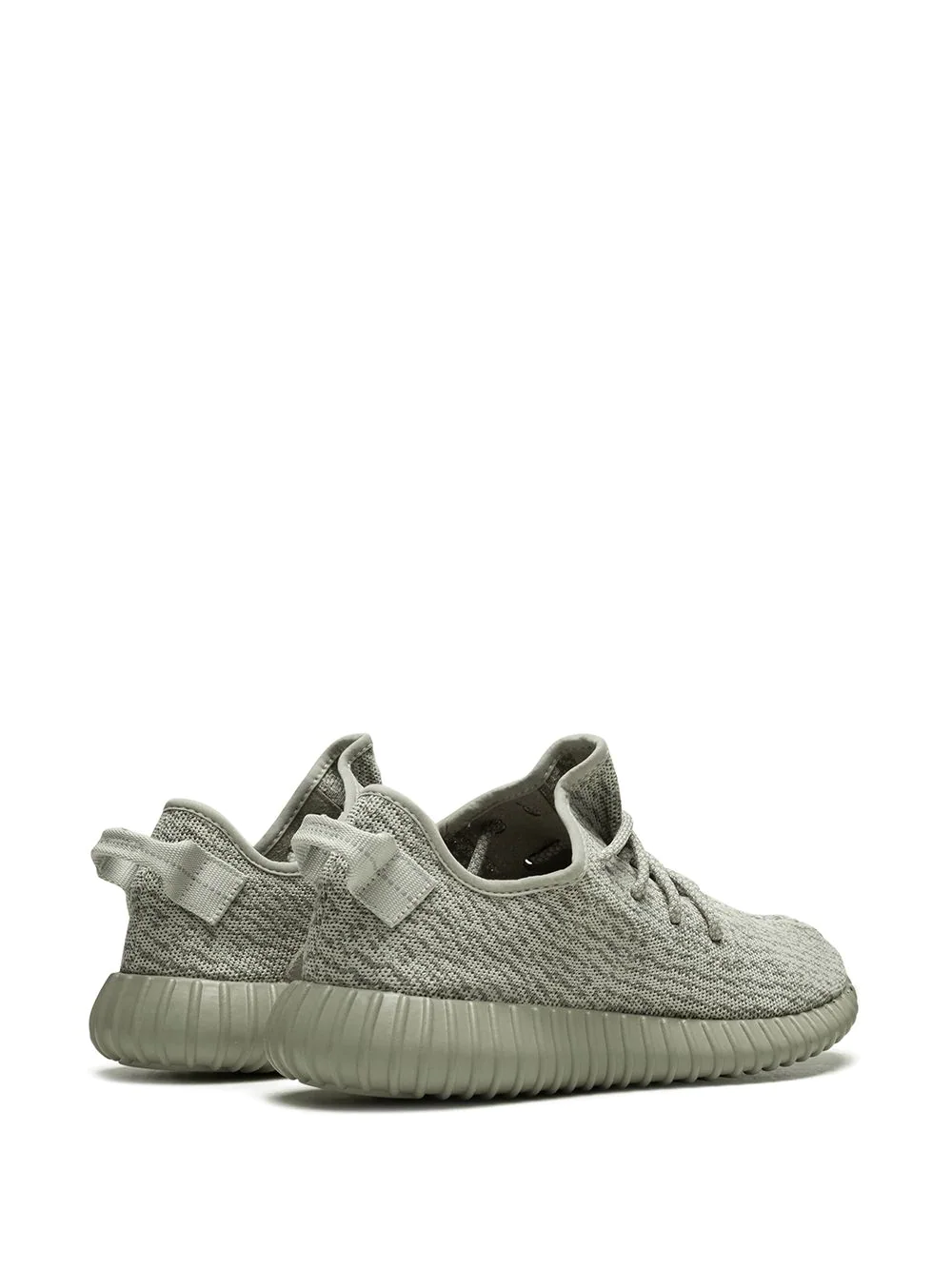 High-quality replica sneakers featuring the Adidas Yeezy Boost 350 Moonrock with a sleek, muted grey upper, distinctive textured fabric, and signature ribbed midsole, perfect for stylish streetwear.