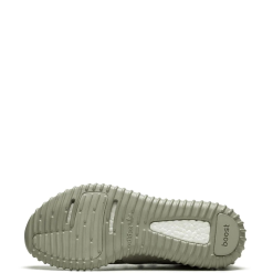 Adidas Yeezy Boost 350 Moonrock replica sneakers displayed from an angle, showcasing their signature grey-green upper material, textured knit construction, and iconic Boost sole for cushioning. Perfect choice for sneaker enthusiasts looking for high-quality shoes.