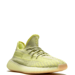 Adidas Yeezy Boost 350 V2 Antlia Reflective replica sneakers featuring a lightweight mesh upper in a stylish yellow hue, complemented by a reflective stripe and Boost cushioning for enhanced comfort. Perfect for sneaker enthusiasts looking for high-quality shoes.