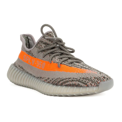 Adidas Yeezy Boost 350 V2 Beluga replica sneakers with a sleek gray and orange colorway, featuring a comfortable knit upper and signature Boost cushioning, perfect for stylish casual wear.