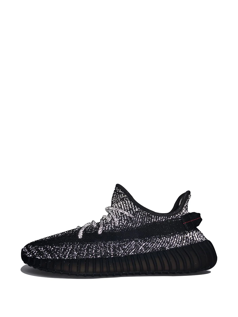 High-quality replica sneakers featuring the Adidas Yeezy Boost 350 V2 Black Static design, showcasing a sleek black upper with subtle white detailing and a signature textured sole, perfect for stylish comfort.