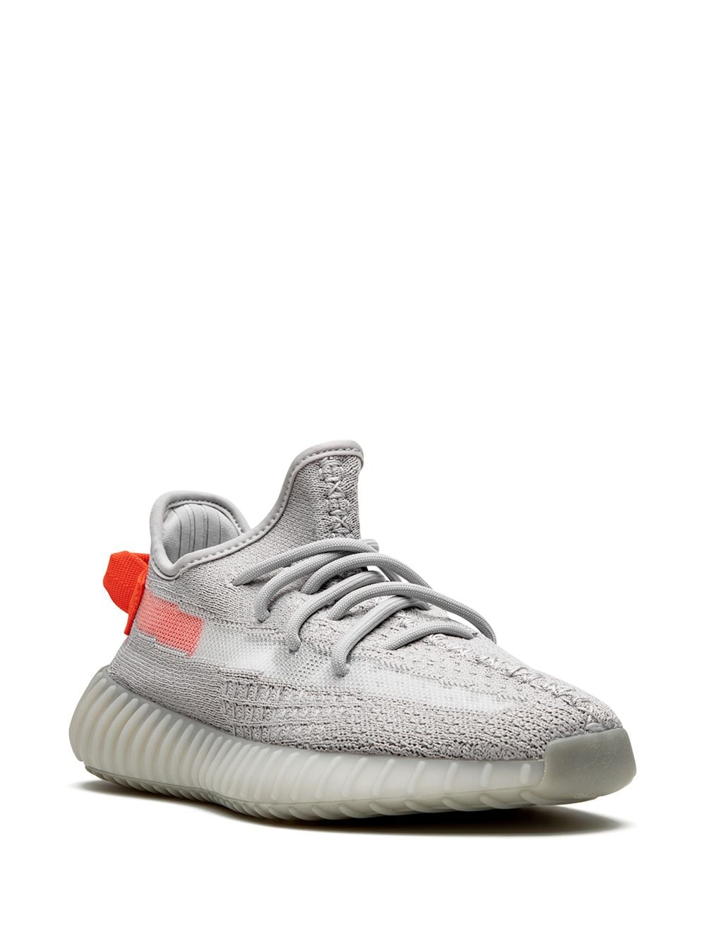 High-quality replica sneakers featuring Adidas Yeezy Boost 350 V2 Tail Light design, showcasing a sleek grey and black upper with vibrant orange accents. Perfect for sneaker enthusiasts looking for stylish and affordable shoes.