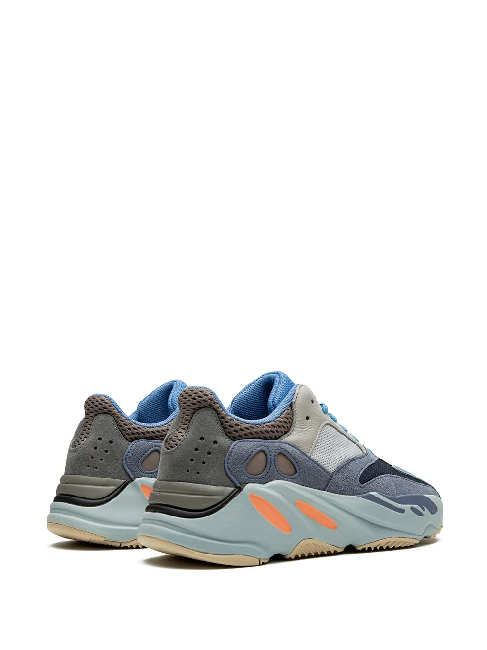 Alt Text: "Adidas Yeezy Boost 700 Carbon Blue replica sneakers showcasing a stylish design with a mix of blue, gray, and black hues, featuring the signature chunky sole and premium materials, perfect for sneaker enthusiasts looking for high-quality shoes."