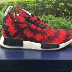 Adidas NMD Spider Man high-quality replica sneakers featuring a vibrant red and blue color scheme, inspired by the iconic superhero design, perfect for sneaker enthusiasts and collectors.
