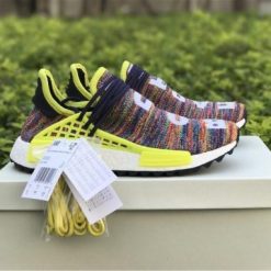 Adidas Originals Pharrell Williams Pw Rainbow replica sneakers featuring a vibrant multi-color design and iconic silhouette, perfect for streetwear enthusiasts seeking stylish and high-quality footwear.