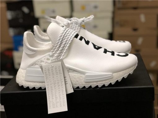 Adidas Human Race White replica sneakers featuring a sleek design, comfortable fit, and iconic branding, perfect for sneaker enthusiasts and collectors seeking high-quality alternatives.