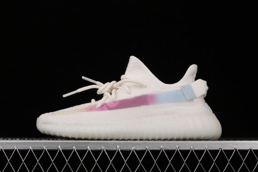 Adidas Yeezy Boost 350 V2 Chameleon White Kids replica sneakers featuring a stylish chameleon colorway and lightweight design for young sneaker enthusiasts.