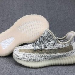 Adidas Yeezy Boost 350 V2 Lundmark Reflective Kids replica sneakers showcasing a stylish design with a reflective upper, perfect for young fashion enthusiasts.
