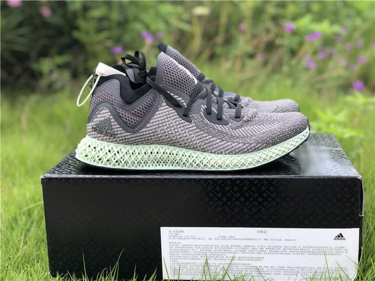 Adidas Futurecraft 4D Print Gray Green replica sneakers showcasing a sleek design with a unique 4D-printed midsole, perfect for style and comfort.