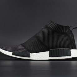Adidas NMD CS1 PK Winter Wool Black S32184 high-quality replica sneakers featuring a sleek black knit upper, winter-ready design, and signature NMD cushioning for style and comfort.