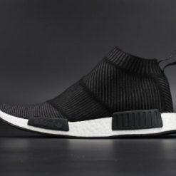 Adidas NMD CS1 PK Winter Wool Black high-quality replica sneakers showcased with a sleek black design and premium wool materials for a stylish winter look.