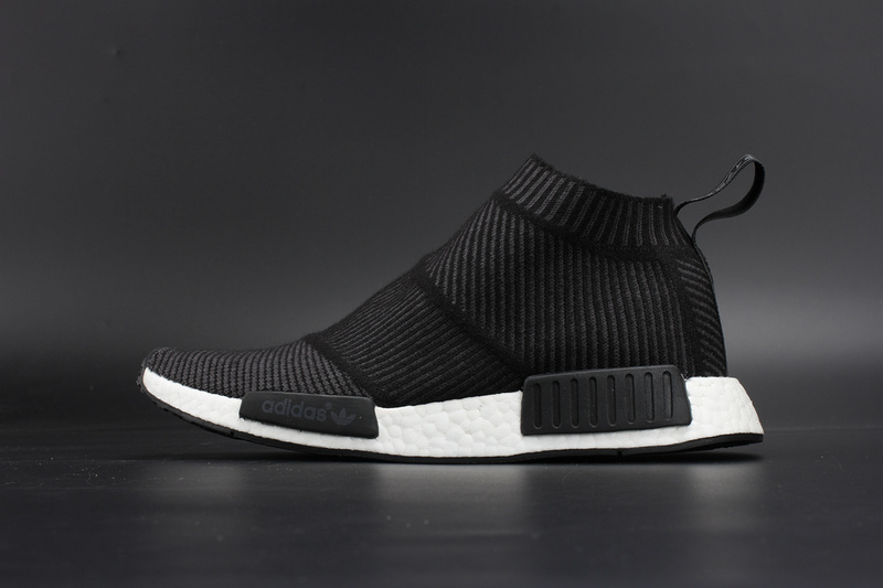 Adidas NMD CS1 PK Winter Wool Black S32184 high-quality replica sneakers featuring a sleek black knit upper, winter-ready design, and signature NMD cushioning for style and comfort.