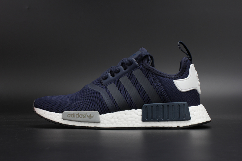 Adidas NMD R1 Collegiate Navy Mesh S79161 high-quality replica sneakers featuring a sleek navy mesh upper, signature three stripes, and a comfortable cushioned sole, perfect for style and comfort.