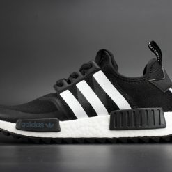 Adidas NMD R1 Trail White Mountaineering Core Black BA7518 replica sneakers featuring a stylish black and white design, cushioned sole, and breathable upper, perfect for casual wear and outdoor adventures.