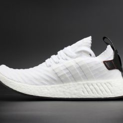 Adidas NMD R2 Primeknit White Black BY3015 high-quality replica sneakers showcasing a stylish and modern design with a comfortable fit.