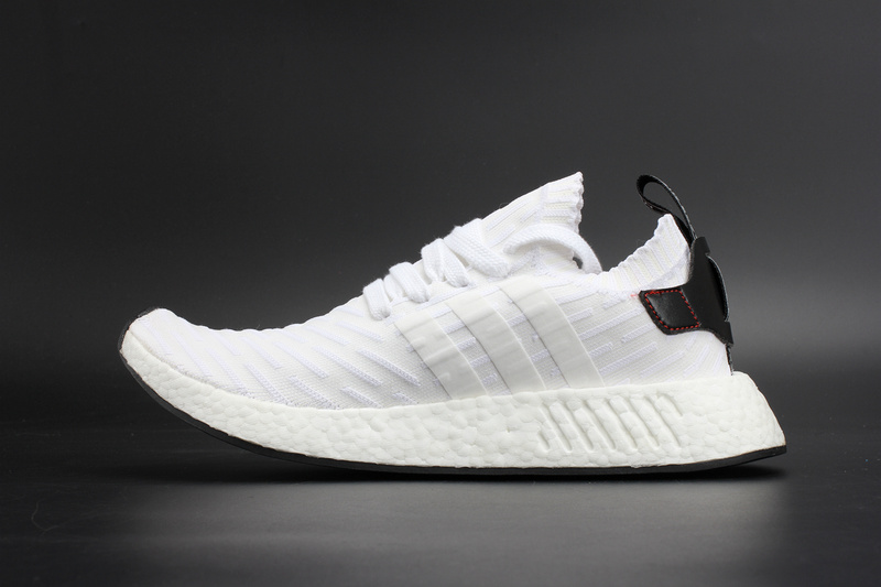 Adidas NMD R2 Primeknit White Black BY3015 high-quality replica sneakers showcasing a stylish and modern design with a comfortable fit.