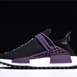 Adidas Pharrell X NMD Human Race Equality Black AC7033 high-quality replica sneakers featuring a sleek black design, unique printed messages, and a comfortable Boost sole for stylish everyday wear.