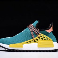 Adidas Pharrell x NMD Human Race Sun Glow replica sneakers featuring a vibrant sun glow colorway, designed for style and comfort, perfect for sneaker enthusiasts looking for high-quality alternatives.
