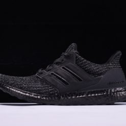 Adidas Ultra Boost 40 Triple Black replica sneakers featuring a sleek all-black design, premium materials, and Boost cushioning technology for superior comfort and style.