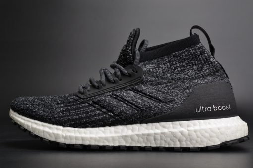Adidas Ultra Boost ATR Mid Oreo replica sneakers showcasing a stylish black and white colorway, designed for comfort and performance with a modern athletic aesthetic.