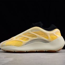 Adidas Yeezy 700 V3 Mono Safflower high-quality replica sneakers showcasing a vibrant yellow and black colorway with a sleek, modern design, perfect for sneaker enthusiasts and collectors.