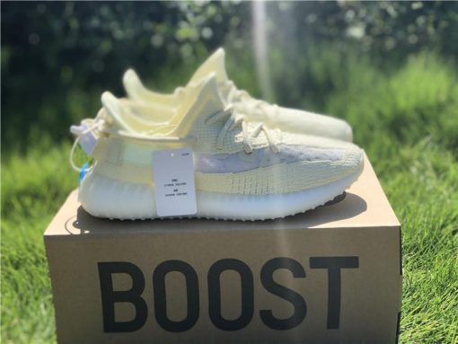 Adidas Yeezy Boost 350 V2 Beige Yellow White replica sneakers featuring a stylish design with a blend of neutral colors, perfect for casual wear and sneaker enthusiasts.