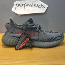 Adidas Yeezy Boost 350 V2 Beluga 20 high-quality replica sneakers featuring a sleek gray and orange design, perfect for sneaker enthusiasts and collectors.