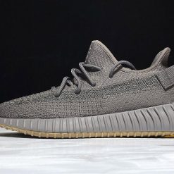 Adidas Yeezy Boost 350 V2 Cinder Reflective replica sneakers featuring a sleek black and grey knit upper, reflective detailing, and a signature boost sole for enhanced comfort and style.