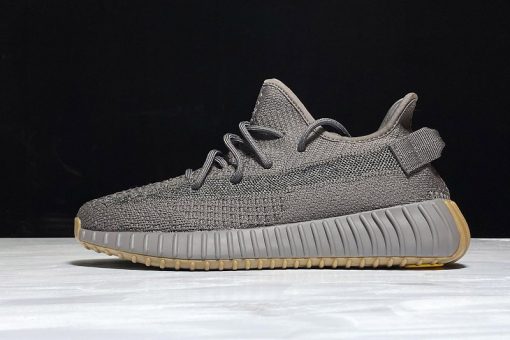 Adidas Yeezy Boost 350 V2 Cinder Reflective replica sneakers showcasing a sleek black and gray colorway with reflective accents, ideal for sneaker enthusiasts seeking high-quality replicas.