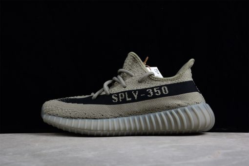 Adidas Yeezy Boost 350 V2 Granite replica sneakers featuring a sleek gray upper with trademark side stripe and comfortable lightweight cushioning, perfect for fashion-forward sneaker enthusiasts.
