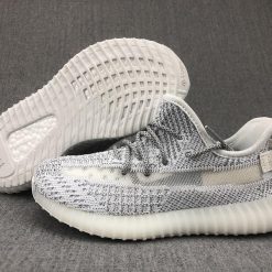 Adidas Yeezy Boost 350 V2 Static Reflective Kids replica sneakers showcasing a stylish, lightweight design with a reflective upper, perfect for trendy youth footwear.