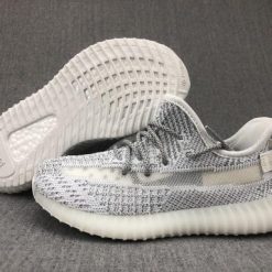 Adidas Yeezy Boost 350 V2 Static Reflective Kids replica sneakers featuring a stylish design with a reflective upper, perfect for young sneaker enthusiasts.