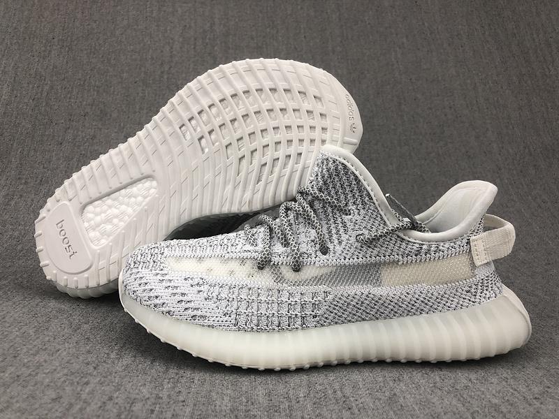 Adidas Yeezy Boost 350 V2 Static Reflective Kids replica sneakers showcasing a stylish, lightweight design with a reflective upper, perfect for trendy youth footwear.