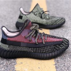 Adidas Yeezy Boost 350 V2 Yecheil Reflective replica sneakers featuring a vibrant colorway with reflective accents, crafted with premium materials for an authentic look and feel.