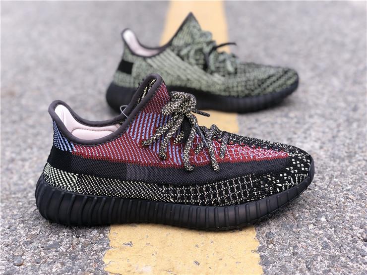 Adidas Yeezy Boost 350 V2 Yecheil Reflective replica sneakers featuring a vibrant colorway with reflective accents, crafted with premium materials for an authentic look and feel.