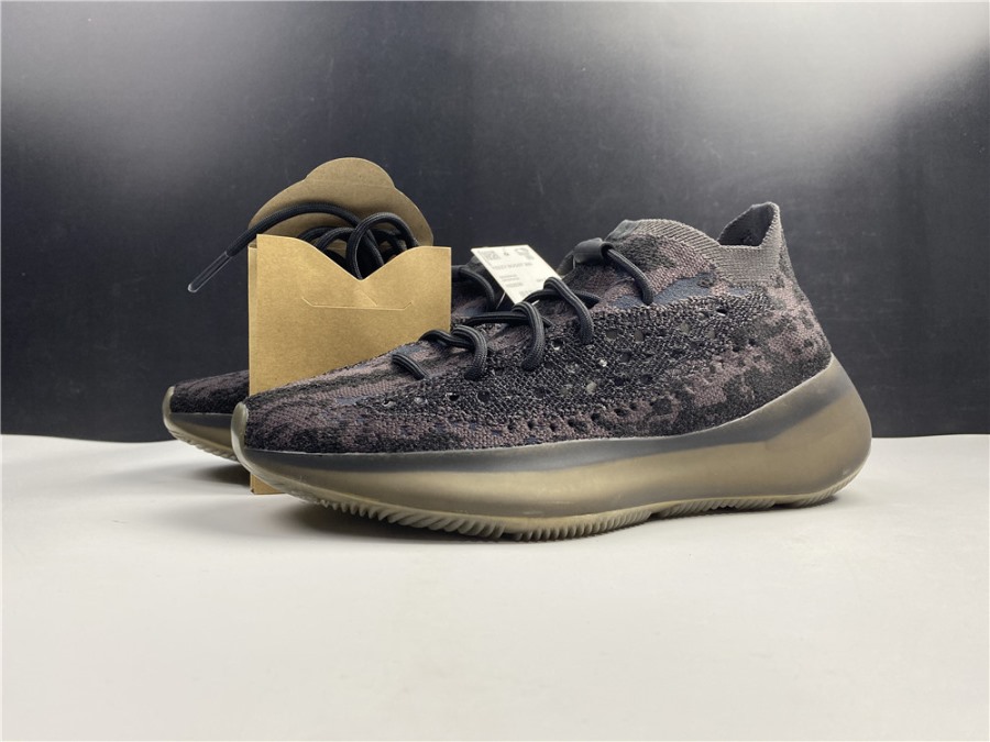 Adidas Yeezy Boost 380 Onyx Reflective replica sneakers featuring a sleek black design with reflective accents, perfect for sneaker enthusiasts seeking high-quality alternatives.