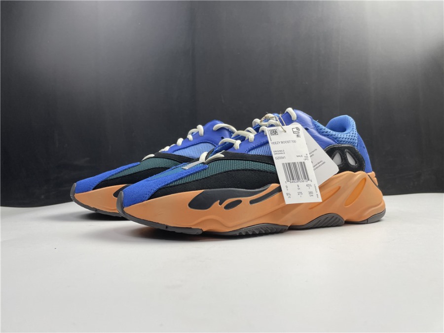Adidas Yeezy Boost 700 Bright Blue replica sneakers featuring a vibrant blue colorway, premium materials, and a sleek silhouette ideal for sneaker enthusiasts and casual wear.