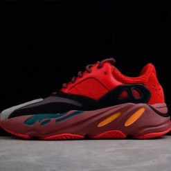Adidas Yeezy Boost 700 Hi Res Red replica sneakers showcasing a vibrant red colorway, featuring a stylish silhouette and premium materials for a high-quality look and feel.