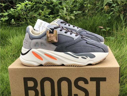 Adidas Yeezy Boost 700 Magnet replica sneakers featuring a stylish combination of grey and black hues, designed for both comfort and fashion, perfect for sneaker enthusiasts seeking high-quality alternatives.