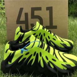 All New Adidas Yeezy Boost 451 Green Black replica sneakers displayed in vibrant green and black colorway, showcasing stylish design and high-quality craftsmanship.