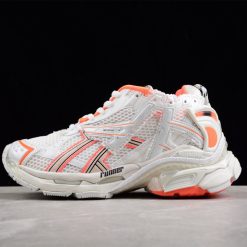Balenciaga Runner Orange White Sneaker replica sneakers showcasing a vibrant orange and white colorway, featuring a sleek design and high-quality materials, perfect for stylish footwear enthusiasts.