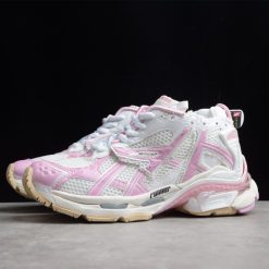 Wholesale Luxury Balenciaga Runner White Pink Sneaker, high-quality replica sneakers featuring a sleek design, comfortable fit, and trendy colorway suitable for casual and sporty outfits.