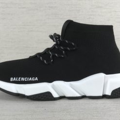 Wholesale Luxury Balenciaga Speed Lace Up Black White Sneaker - high-quality replica sneakers featuring a sleek design and comfortable fit, perfect for a stylish look.