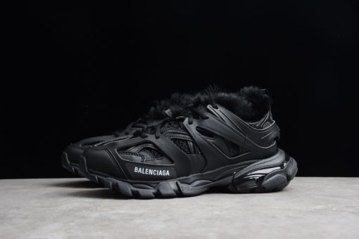Balenciaga Track Black With Fur Sneaker replica sneakers featuring a stylish design, premium materials, and a comfortable fit, perfect for fashion-forward individuals seeking high-quality replicas.