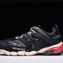 Balenciaga Track Black Red Sneaker - high-quality replica sneakers featuring a bold black and red color scheme, designed for comfort and style, ideal for sneaker enthusiasts and fashion lovers.