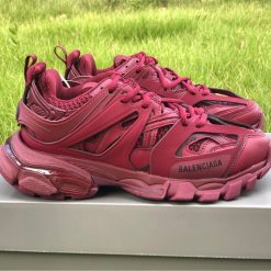 Balenciaga Track Dark Red Sneaker replica sneakers featuring a stylish design, durable materials, and comfortable fit, perfect for fashion-forward enthusiasts.