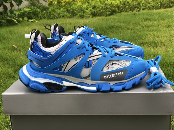 Balenciaga Track Grey Blue Sneaker - high-quality replica sneakers featuring a stylish design, perfect for fashion enthusiasts seeking luxury at an affordable price.