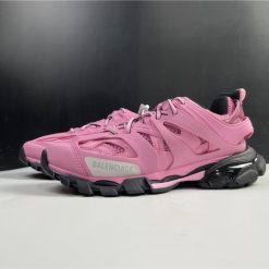 Wholesale Luxury Balenciaga Track Pink Black Sneakers showcasing a stylish design with vibrant color accents, perfect for sneaker enthusiasts seeking high-quality replica sneakers.